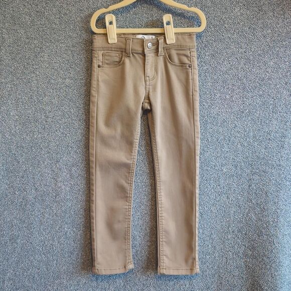 Jordache Other - Jordache Girls Size 5 Tan Khaki Skinny Slim Leg Adjustable Waist Uniform Pants
